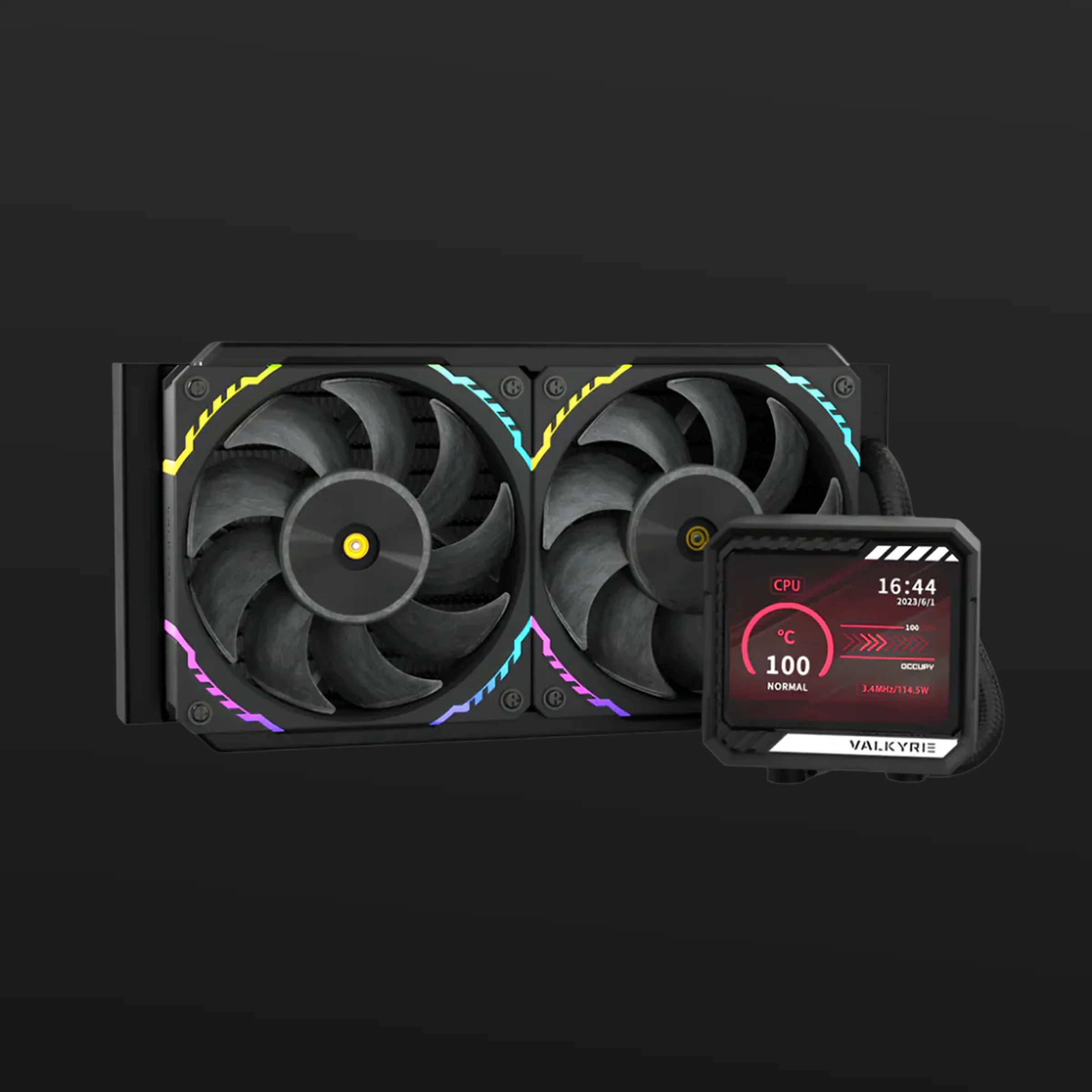VALKYRIE V240 AIO CPU LIQUID COOLER with LCD Screen
