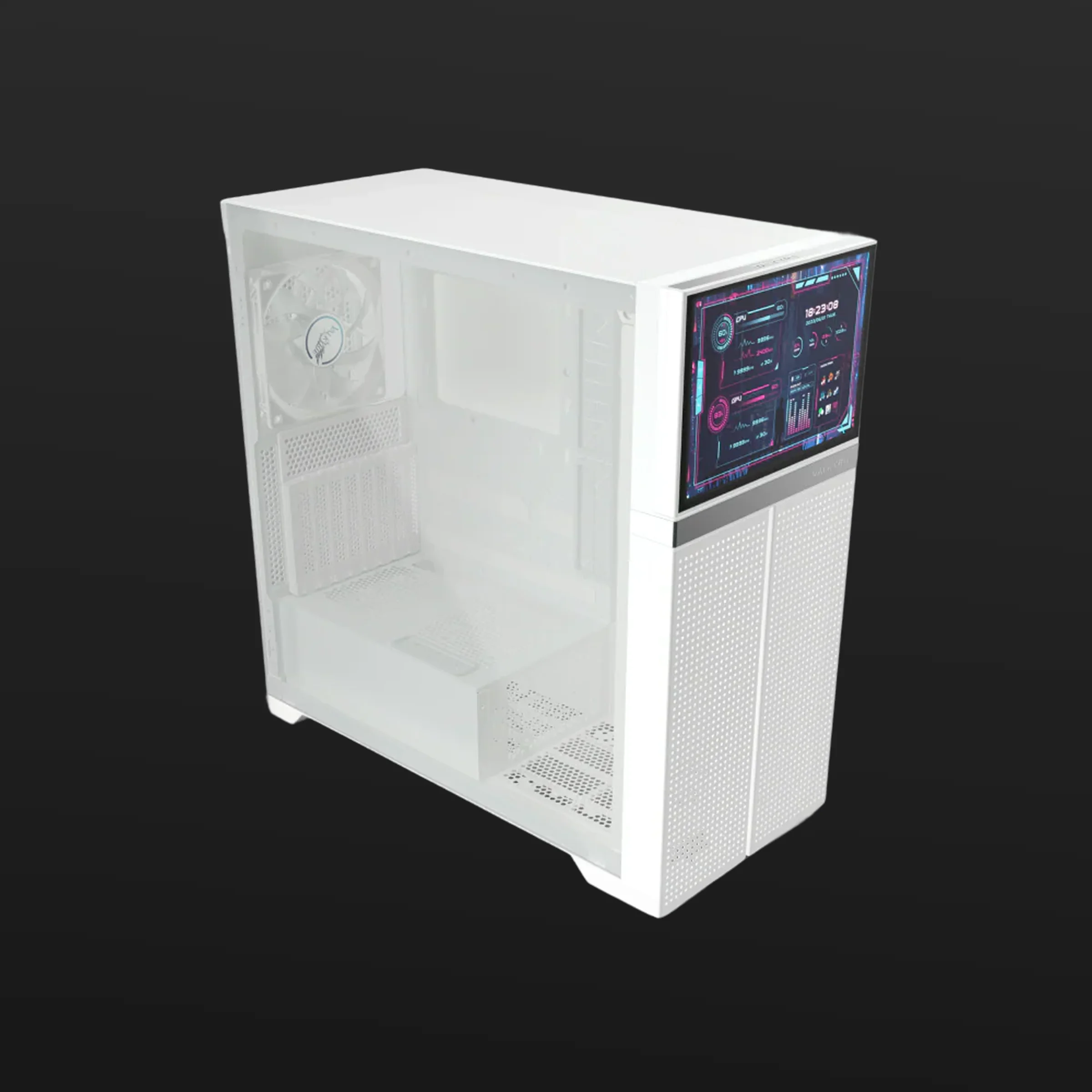 VALKYRIE VK-02 LITE MID TOWER ATX PC Case with LCD Screen